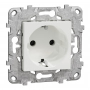 Розетка Schneider електрична Unica нова з заземленням білий NU503618