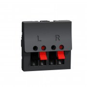 Аудиорозетка Schneider Electric Unica New 2 модуля антрацит NU348654