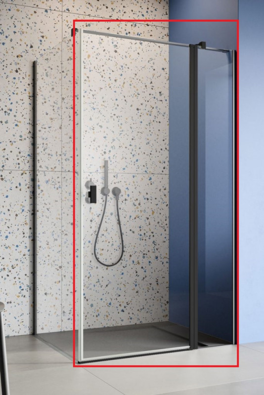 Душевая дверь Radaway Nes 8 Black KDJ II 110х200 см распашная правая черный/прозрачное стекло 10086110-54-01R