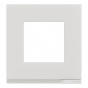 Рамка 1-постова Schneider Electric Unica New Pure матове скло/білий NU600289
