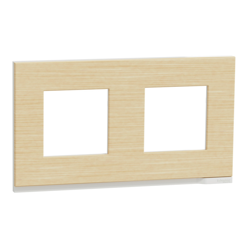 Рамка 2-постовая Schneider Electric Unica New Pure клен/белый NU600483