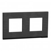 Рамка 2-постова Schneider Electric Unica New Pure камінь/антрацит NU600487