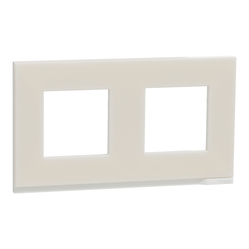 Рамка 2-постовая Schneider Electric Unica New Pure матовое стекло/белый NU600489
