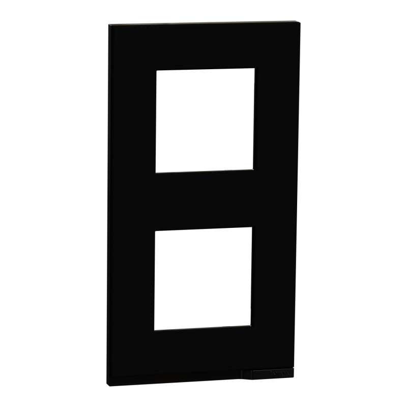 Рамка 2-постовая Schneider Electric Unica New Pure вертикальная каучук/антрацит NU6004V82