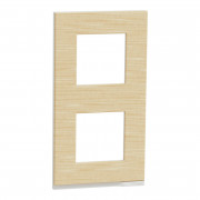 Рамка 2-постова Schneider Electric Unica New Pure вертикальна клен/білий NU6004V83