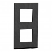 Рамка 2-постова Schneider Electric Unica New Pure вертикальна камінь/антрацит NU6004V87