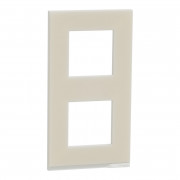 Рамка 2-постова Schneider Electric Unica New Pure вертикальна матове скло/білий NU6004V89