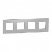 Рамка 3-постова Schneider Electric Unica New Pure алюміній матовий/білий NU600880