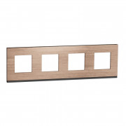 Рамка 4-постова Schneider Electric Unica New Pure дуб/антрацит NU600884