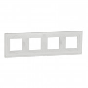 Рамка 4-постова Schneider Electric Unica New Pure біле скло/білий NU600885