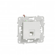 Розетка телефонная Schneider Electric Unica New RJ11 одиночная 4 контакта белый NU549218