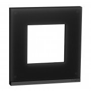 Рамка 1-постовая Schneider Electric Unica New Pure черное стекло/антрацит NU600286