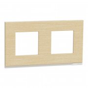 Рамка 2-постовая Schneider Electric Unica New Pure клен/белый NU600483