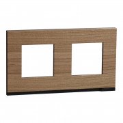 Рамка 2-постовая Schneider Electric Unica New Pure дуб/антрацит NU600484