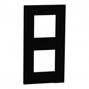 Рамка 2-постовая Schneider Electric Unica New Pure вертикальная каучук/антрацит NU6004V82