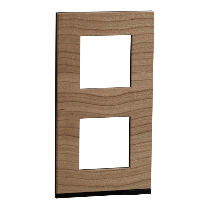 Рамка 2-постовая Schneider Electric Unica New Pure вертикальная дуб/антрацит NU6004V84