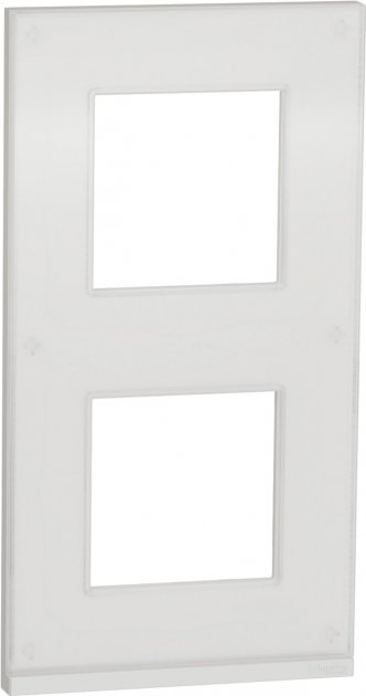 Рамка 2-постовая Schneider Electric Unica New Pure вертикальная белое стекло/белый NU6004V85