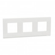 Рамка 3-постова Schneider Electric Unica New Pure матове скло/білий NU600689