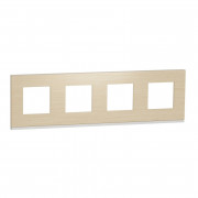 Рамка 4-постовая Schneider Electric Unica New Pure клен/белый NU600883