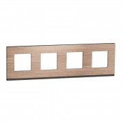 Рамка 4-постовая Schneider Electric Unica New Pure дуб/антрацит NU600884