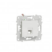 Розетка телефонна Schneider Electric Unica New RJ11 одиночна 4 контакти білий NU549218