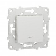 Выключатель Schneider Electric Unica New 1-клавишный с подсветкой схема 1а белый NU520118N