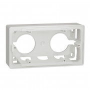 Коробка для открытой установки Schneider Electric Unica New Studio 2-постовая пластик белый NU800418