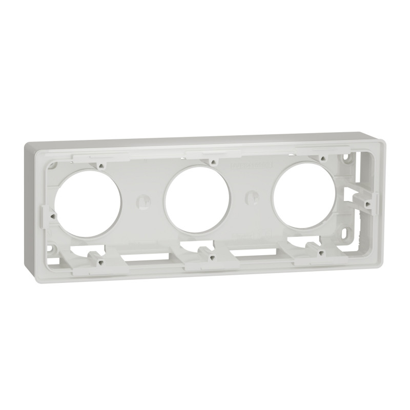 Коробка для открытой установки Schneider Electric Unica New Studio 3-постовая пластик белый NU800618