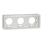 Коробка для открытой установки Schneider Electric Unica New Studio 3-постовая пластик белый NU800618