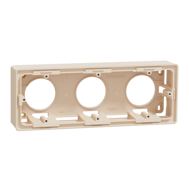 Коробка для открытой установки Schneider Electric Unica New Studio 3-постовая пластик бежевый NU800644