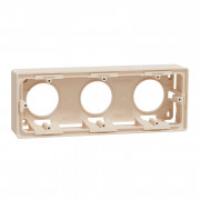 Коробка для відкритої установки Schneider Electric Unica New Studio 3-постова пластик бежевий NU800644