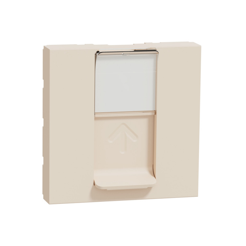 Накладка для RJ45 розетки Schneider Electric Unica New 2 модуль бежевый NU941144
