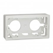 Коробка для відкритої установки Schneider Electric Unica New Studio 2-постова пластик білий NU800418