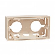 Коробка для відкритої установки Schneider Electric Unica New Studio 2-постова пластик бежевий NU800444