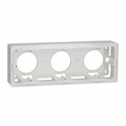 Коробка для открытой установки Schneider Electric Unica New Studio 3-постовая пластик белый NU800618