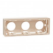 Коробка для відкритої установки Schneider Electric Unica New Studio 3-постова пластик бежевий NU800644