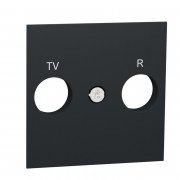 Лицьова панель TV/FM розетки Schneider Electric Unica New антрацит NU944054