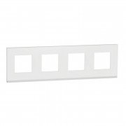 Рамка 4-постова Schneider Electric Unica New Pure матове скло/білий NU600889