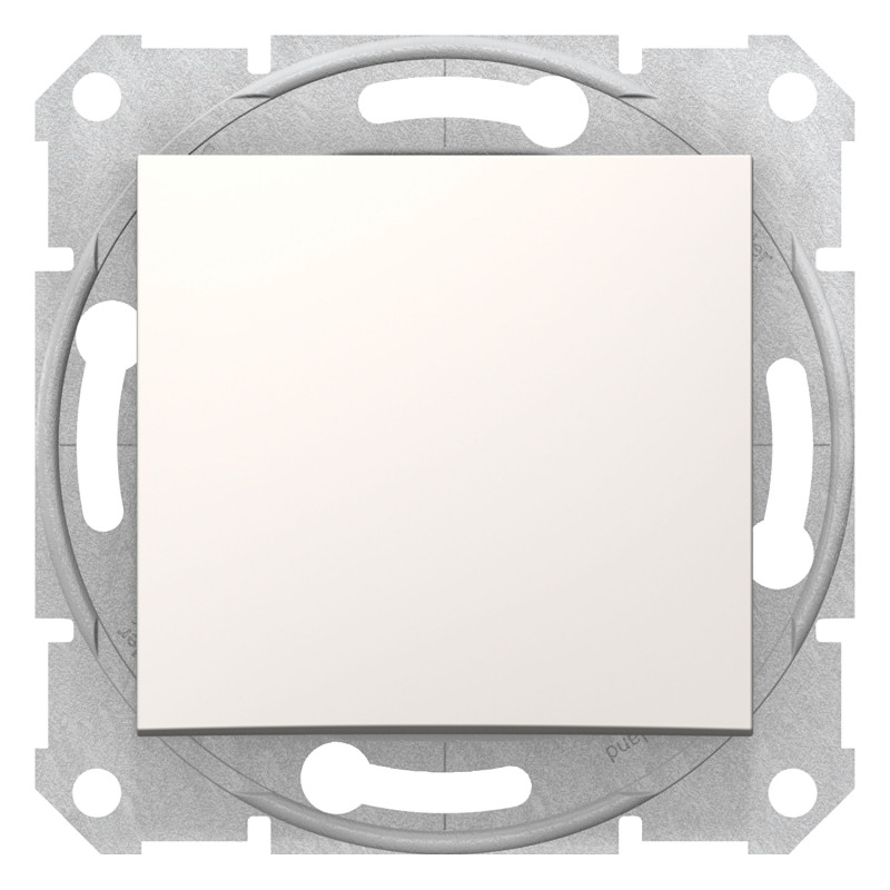 Вимикач Schneider Electric Sedna 1-клавішний 10А слонова кістка SDN0100123