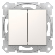 Выключатель Schneider Electric Sedna 2-клавишный схема 5 слоновая кость SDN0300123