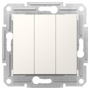 Выключатель Schneider Electric Sedna 3-клавишный 10AX слоновая кость SDN0300623
