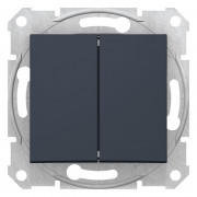 Вимикач Schneider Electric Sedna 2-клавішний схема 5 графіт SDN0300170