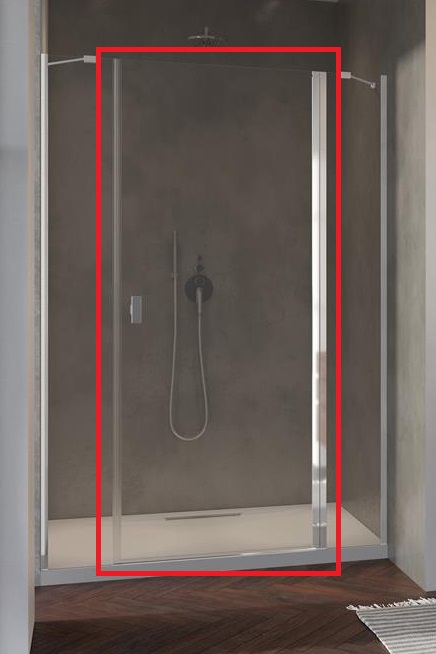 Створення душових дверей Radaway Nes 8 DWJS 69х200 см права хром/прозоре скло 10084690-01-01R