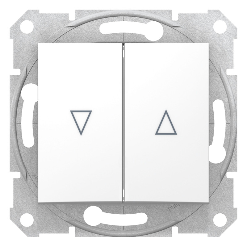 Выключатель для жалюзи Schneider Electric Sedna с механической блокировкой белый SDN1300321