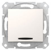 Выключатель Schneider Electric Sedna 1-клавишный с красным индикатором слоновая кость SDN0400323
