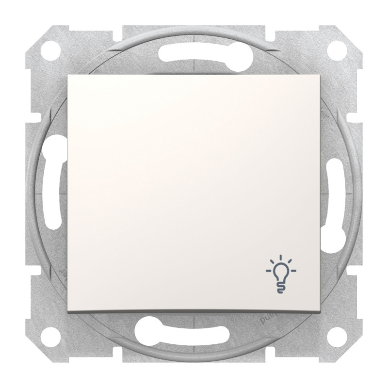 Выключатель Schneider Electric Sedna кнопочный символ Свет слоновая кость SDN0900123