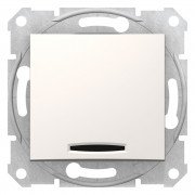 Вимикач Schneider Electric Sedna 1-клавішний із червоним індикатором слонова кістка SDN0400323