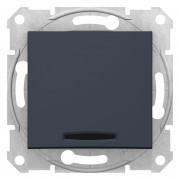 Вимикач Schneider Electric Sedna 1-клавішний із червоним індикатором графіт SDN0400370