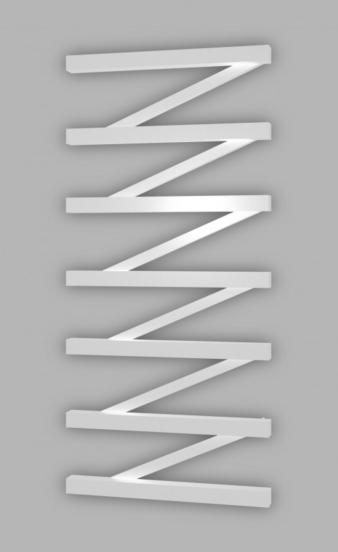 Электрический полотенцесушитель Genesis-Aqua ZigZag 120х53 см нержавеющая сталь белый GA-42032