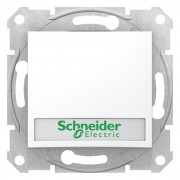 Выключатель Schneider Electric Sedna кнопочный с надписью и подсветкой белый SDN1600321